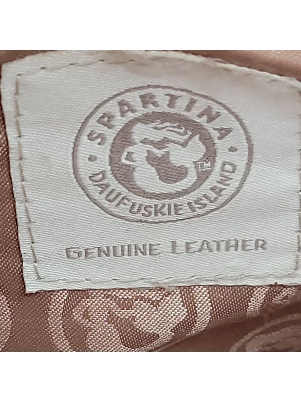 🌼 Spartina 449 Genuine Leather Expandable Tote – Cream & Caramel | Excellent - Picture 11 of 14